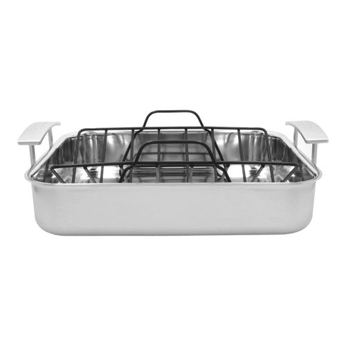 Demeyere Industry 5 Roaster avec grille 39 x 33 cm, Inox 18/10, Argent