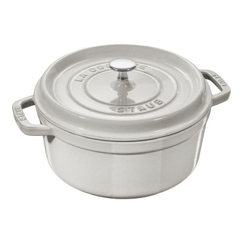 Staub La Cocotte Cocotte 22 cm, rund, Weisser Trüffel, Gusseisen Image
