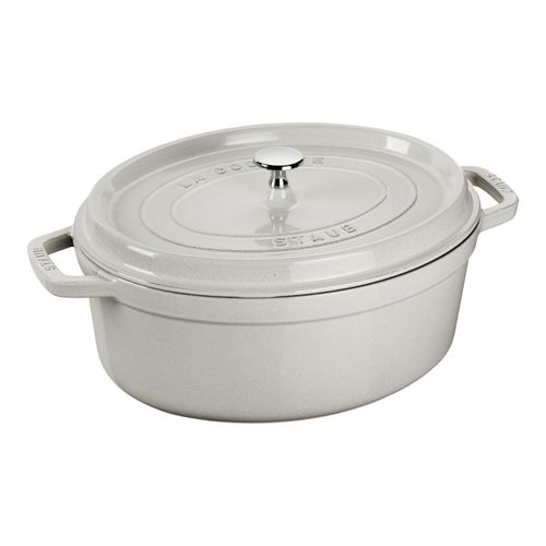 Staub La Cocotte Cocotte 23 cm, oval, Weisser Trüffel, Gusseisen Image