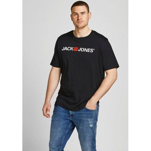 Jack & Jones PlusSize T-Shirt CORP LOGO TEE bis Größe 6XL, schwarz