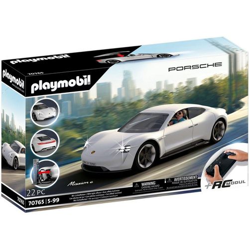 Playmobil® Konstruktions-Spielset Porsche Mission E (70765), Porsche, (22 St), Made in Germany, weiß