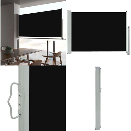 Ausziehbare Seitenmarkise 80×300 cm Schwarz - Seitenmarkise - Seitenmarkisen - Home & Living