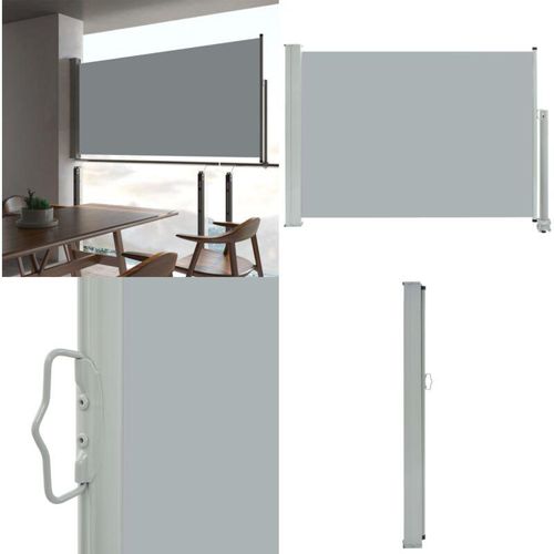 Ausziehbare Seitenmarkise 80×300 cm Grau - Seitenmarkise - Seitenmarkisen - Home & Living - Grau