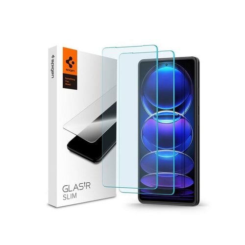 Spigen Glass tR Slim 2 Pack - Xiaomi Redmi Note 12 Pro 5G/Redmi Note 12 Pro+ 5G/POCO X5 Pro 5G