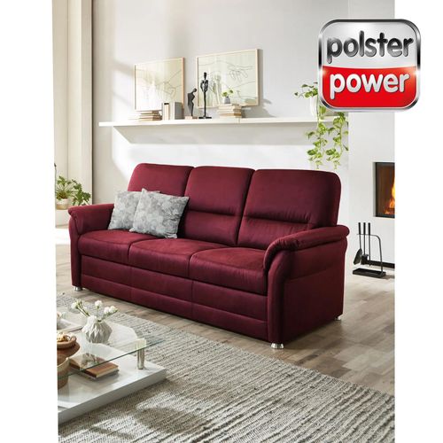 polsterpower 3-Sitzer-Sofa - wine - Microfaser