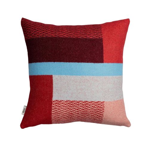 Røros Tweed - Mikkel Kissen 50 x 50 cm, rot