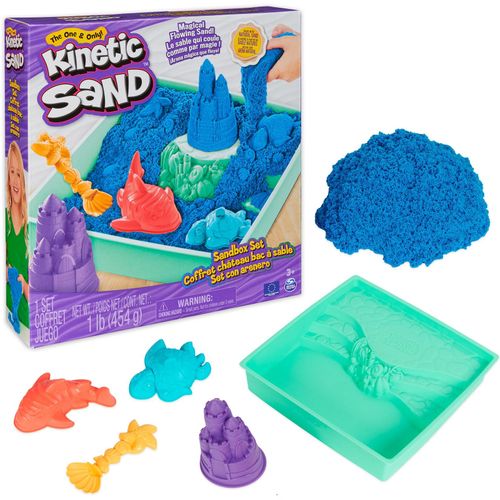 Kinetic Sand Spielsand Kinetic Sand - Sandbox Set blau