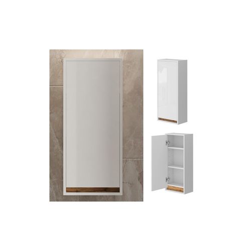 Vicco Hängeschrank Detmold Weiß Eiche 82 x 35 cm mit Tür