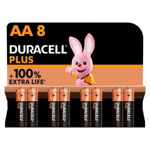 Duracell Plus Batterien AA - langlebige Power - für Haushalt und Büro - 8er Pack