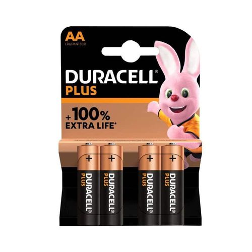 Duracell Plus Batterien AA - langlebige Power - für Haushalt und Büro - 4er Pack