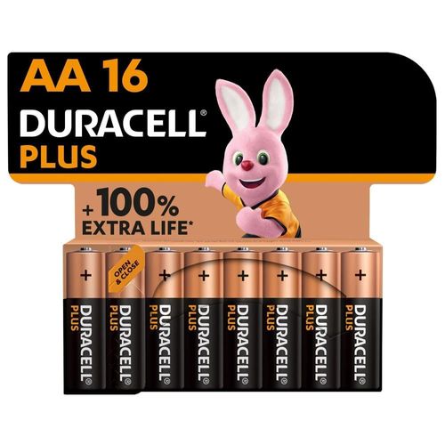 Duracell Plus Batterien AA - langlebige Power - für Haushalt und Büro - 16er Pack