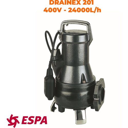 ESPA Tauchmotorpumpe zur Entwässerung von Abwasser DRAINE 201 - 24.000L/h - 13,2m ma.