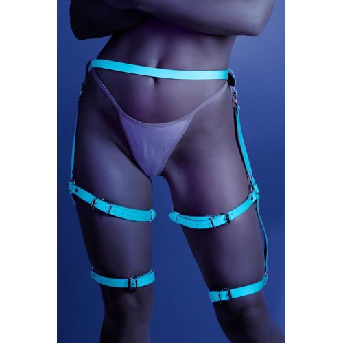 Fantasy Lingerie - Buckle Up Bein Harnisch - Blau