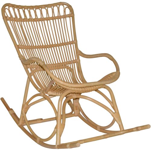 Schaukelsessel, beige (naturfarben), B:65cm H:96cm T:122cm, HOFMANN LIVING AND MORE, Sessel, Handgeflochten