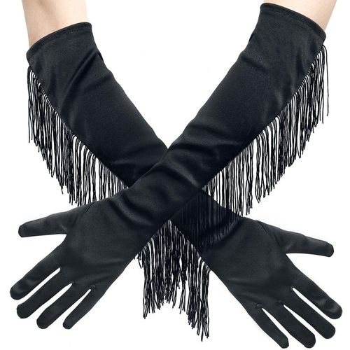 Pamela Mann Fringe Gloves Fingerhandschuhe schwarz