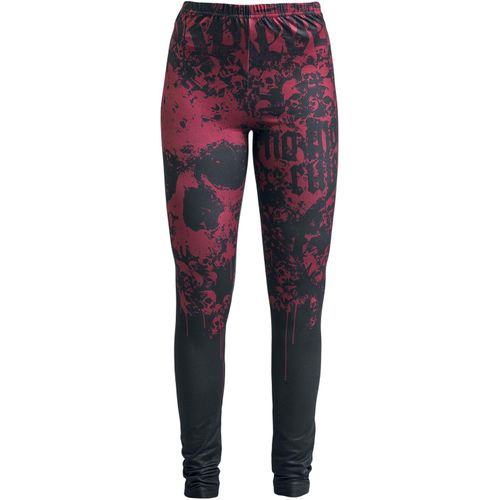 Rock Rebel by EMP Leggings mit Alloverprint Leggings schwarz rot in XS