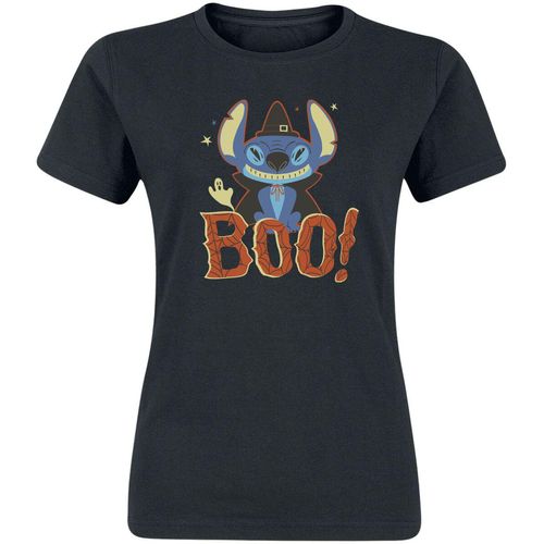 Lilo & Stitch Boo T-Shirt schwarz in L