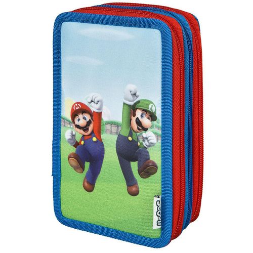 Super Mario Mario und Luigi Tripledecker Etui multicolor