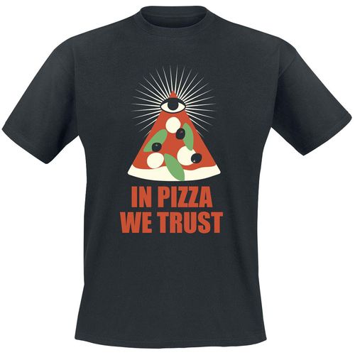 Food In Pizza We Trust T-Shirt schwarz in 3XL