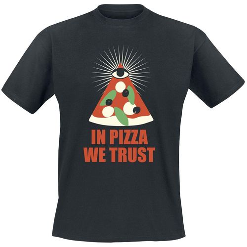 Food In Pizza We Trust T-Shirt schwarz in XXL