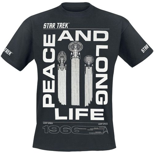 Star Trek Peace and Long Life T-Shirt schwarz in XXL