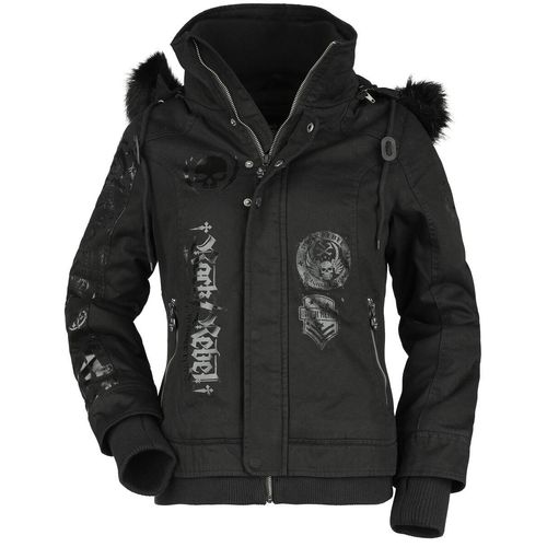 Rock Rebel by EMP Winter Jacket With Shiny Prints Winterjacke schwarz in XXL