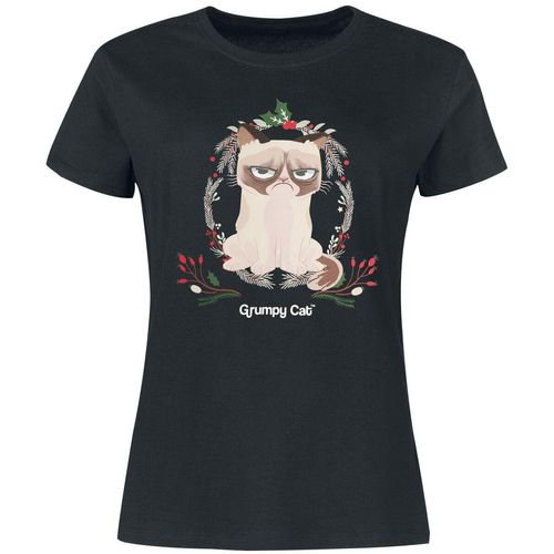 Grumpy Cat Grumpy Christmas T-Shirt schwarz in L