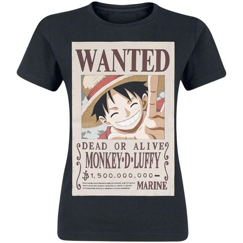 One Piece Wanted T-Shirt schwarz in M