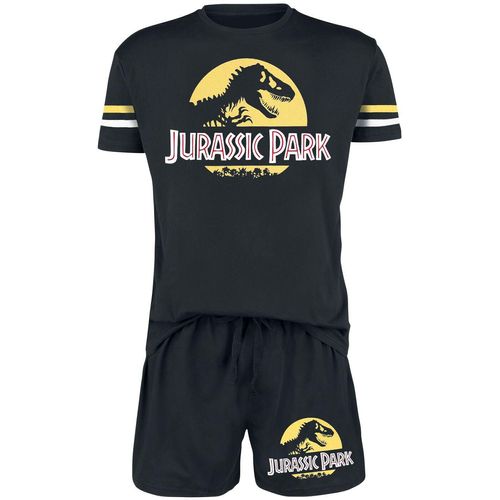 Jurassic Park Logo Schlafanzug schwarz in 3XL