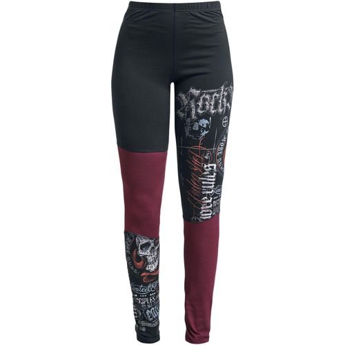 Rock Rebel by EMP Leggings schwarz rot in M