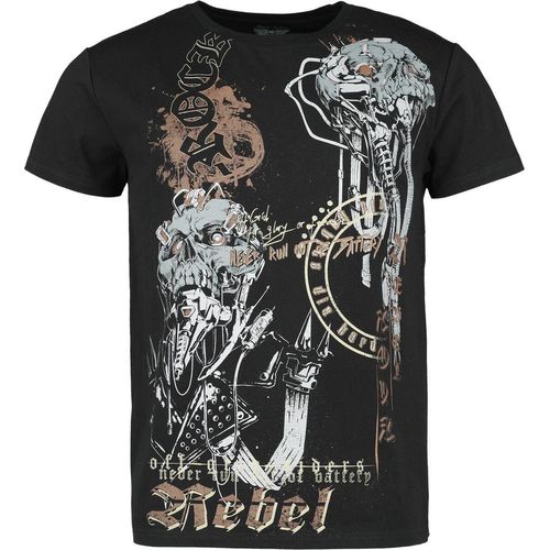 Rock Rebel by EMP T-Shirt with Old School Snake Print T-Shirt schwarz in XL