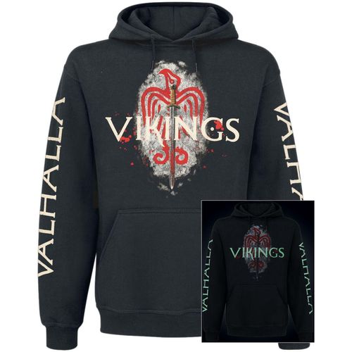 Vikings Valhalla Kapuzenpullover schwarz in XXL