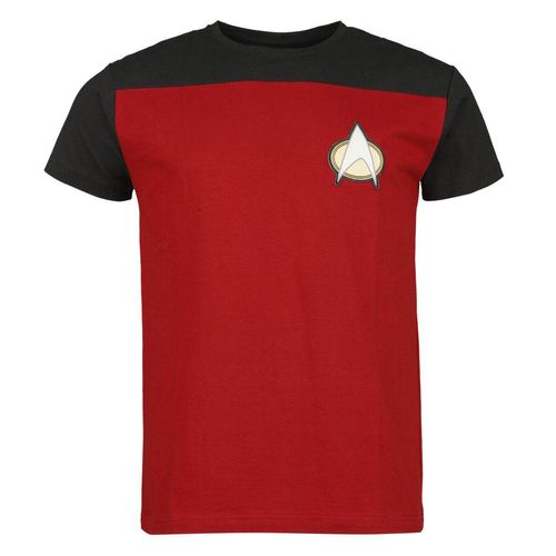 Star Trek Logo T-Shirt rot schwarz in M