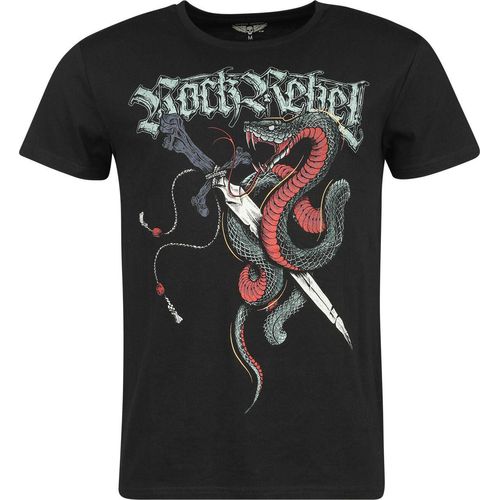 Rock Rebel by EMP T-Shirt With Old Skool Print T-Shirt schwarz in XXL