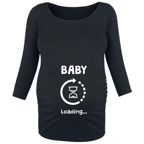 Umstandsmode Baby Loading Langarmshirt schwarz in M