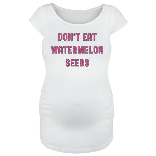 Umstandsmode Don`t Eat Watermelon Seeds T-Shirt weiß in XXL