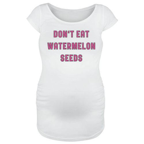 Umstandsmode Don`t Eat Watermelon Seeds T-Shirt weiß in M