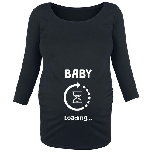 Umstandsmode Baby Loading Langarmshirt schwarz in XL