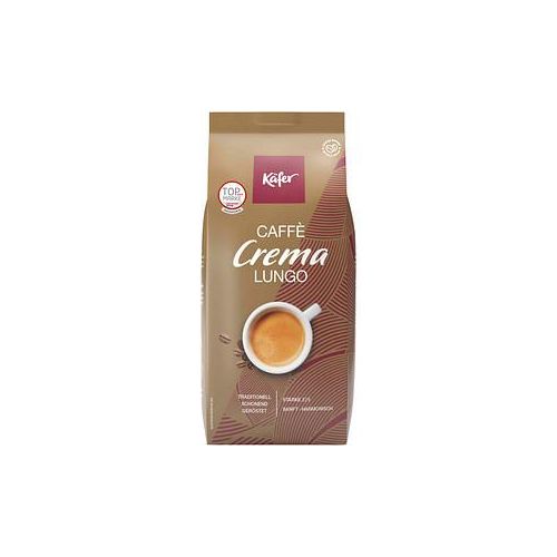 Käfer CAFFÈ CREMA lungo Kaffeebohnen, Arabica- und Robustabohnen mild, 1,0 kg