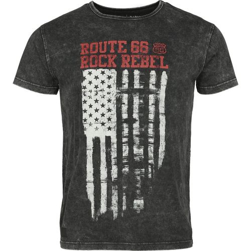 Rock Rebel by EMP Rock Rebel X Route 66 - T-Shirt T-Shirt schwarz in S