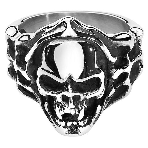 etNox hard and heavy Evil Skull Ring multicolor