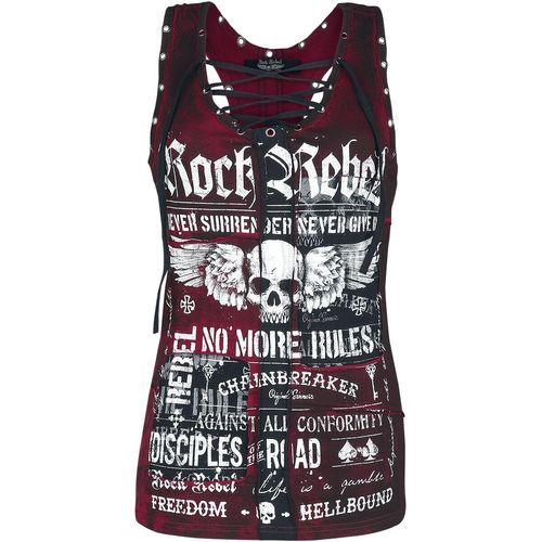 Rock Rebel by EMP Broken Strings Top bordeaux in XL