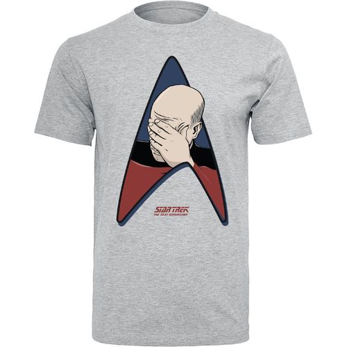 Star Trek Jean-Luc Picard - Facepalm T-Shirt grau meliert in XL