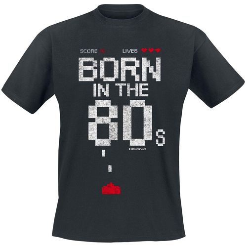 Gaming-Sprüche Born In The 80s T-Shirt schwarz in M