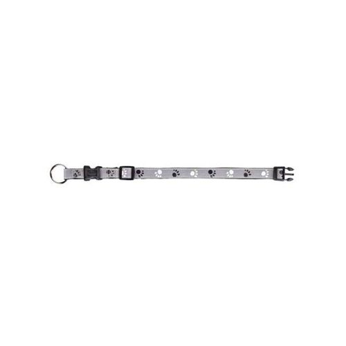 Trixie Silver Reflect collar XS-S: 22-35 cm/15 mm black/silver grey