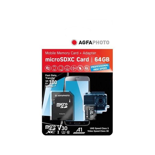 Agfa Photo MicroSDXC UHS-I 64GB High Speed C 10 U