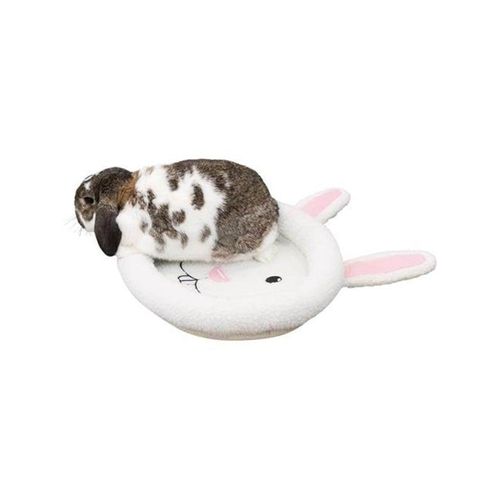 Trixie Rabbit face cuddly bed oval 40 × 33 cm wool-white