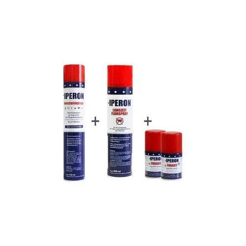 IPERON® 750 ml Ungezieferspray & 200 ml Fogger & 400 ml Flohspray im Set