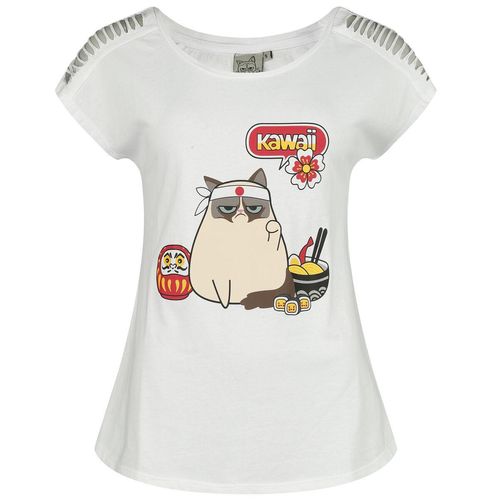 Grumpy Cat Japanese T-Shirt weiß in 3XL