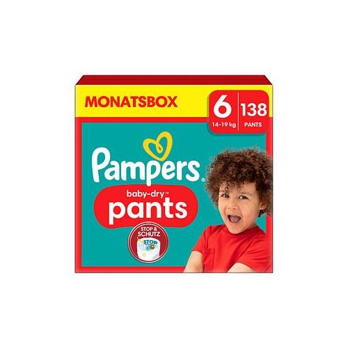 Pampers® Windeln baby-dry™ Monatsbox Größe Gr.6 (14-19 kg) für Kids und Teens (4-12 Jahre), 138 St.